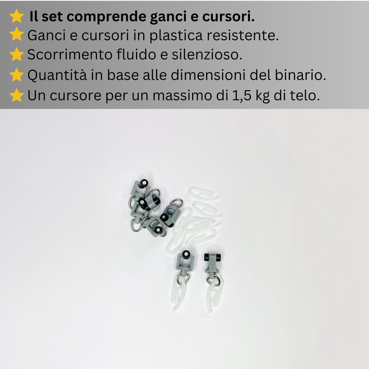 Binario per Tende, Singolo, color Argento, a Parete – Misure Personalizzate, Design Moderno ed Elegante acquistare Binario per Tende, Singolo, color Argento, a Parete – Misure Personalizzate, Design Moderno ed Elegante — Foto