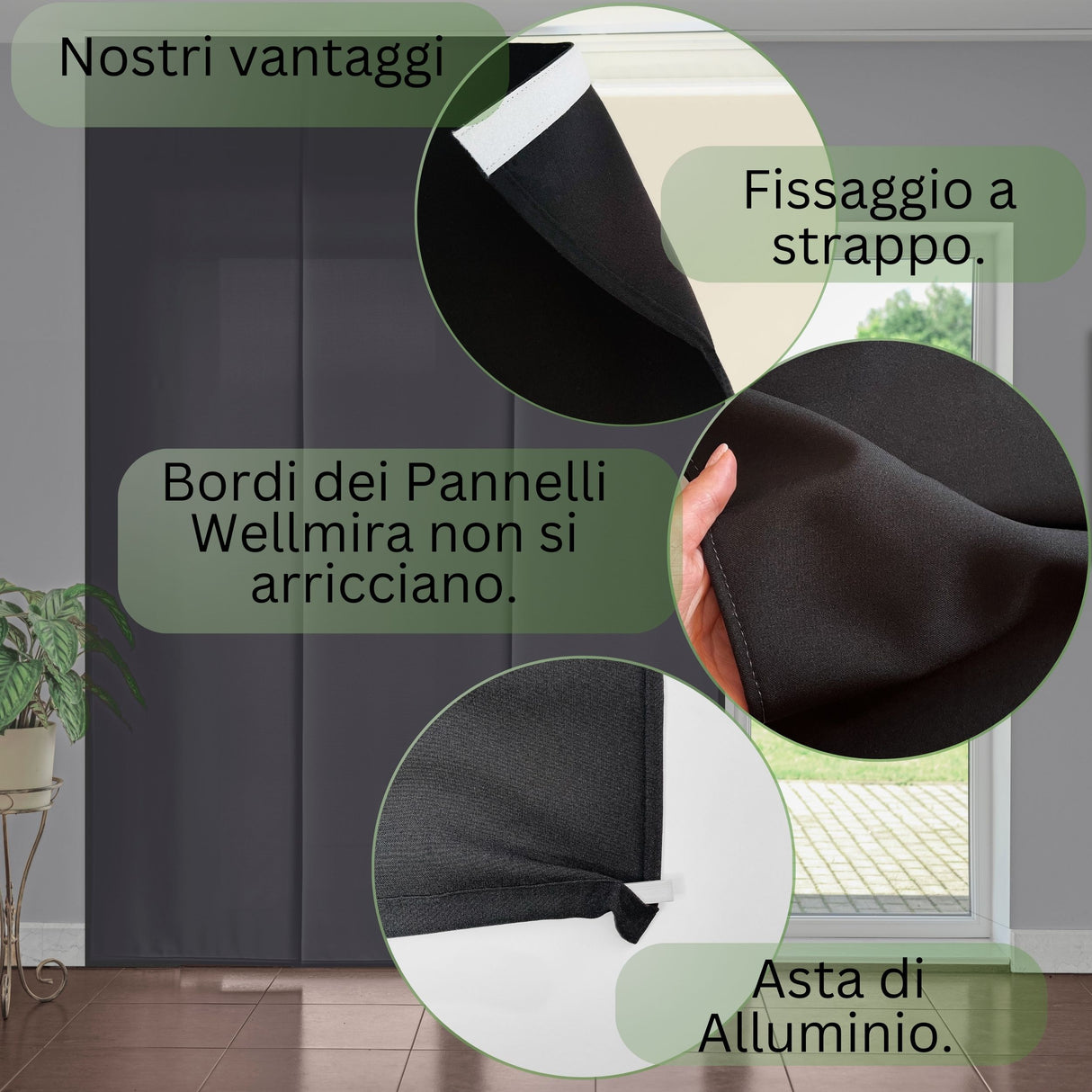 Tenda a Pannello Nero Screen acquistare Tenda a Pannello Nero Screen — Foto