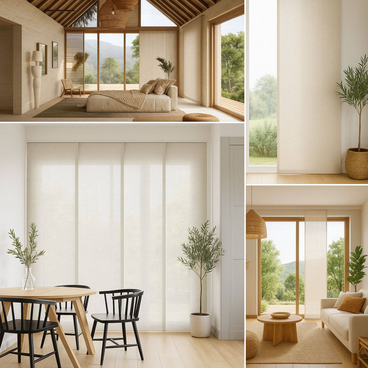 Tenda a Pannello in Linotex per Porta Finestra, Tende a Pannello Scorrevole moderne ideali per ampie vetrate, Alta Qualità acquistare Tenda a Pannello in Linotex per Porta Finestra, Tende a Pannello Scorrevole moderne ideali per ampie vetrate, Alta Qualità — Foto