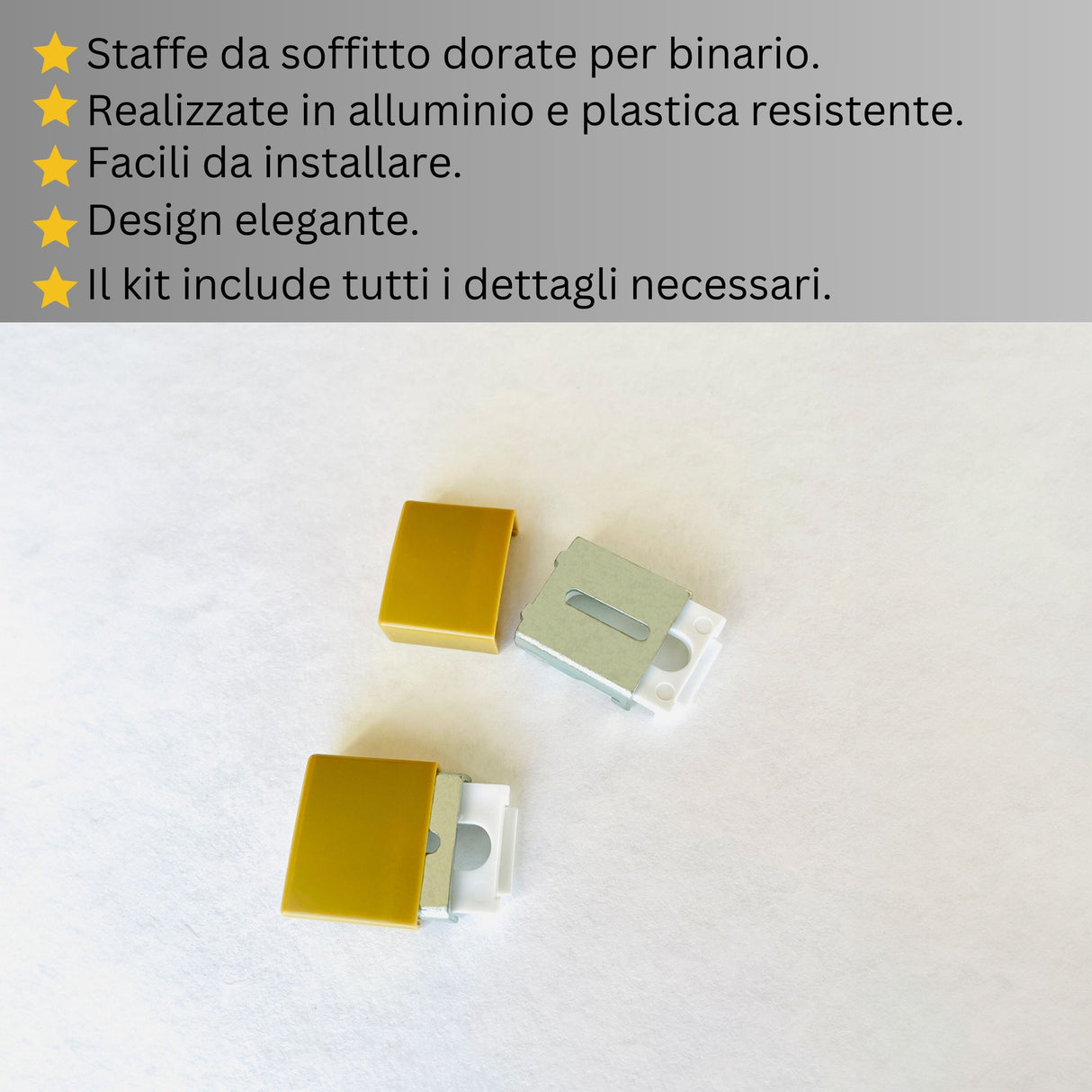 Binario per Tende, Singolo, color Dorato, a Soffitto – Misure Personalizzate, Design Moderno e Funzionale acquistare Binario per Tende, Singolo, color Dorato, a Soffitto – Misure Personalizzate, Design Moderno e Funzionale — Foto