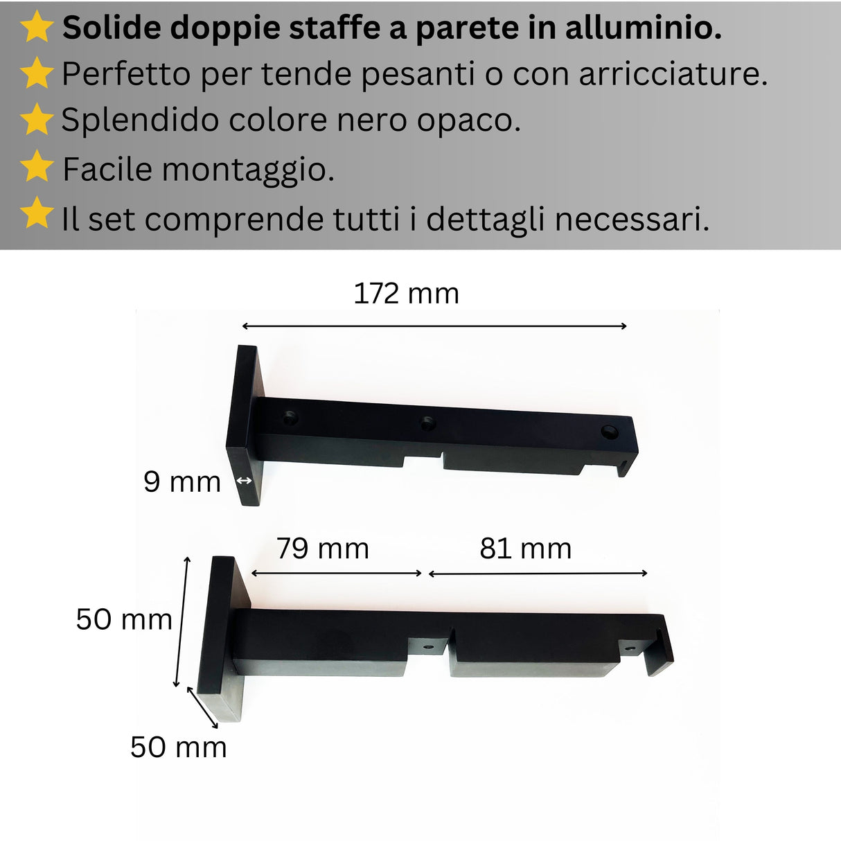 Binario Doppio per Tende, color Nero Opaco, a Parete – Misure Personalizzate, Design Moderno e Funzionale acquistare Binario Doppio per Tende, color Nero Opaco, a Parete – Misure Personalizzate, Design Moderno e Funzionale — Foto