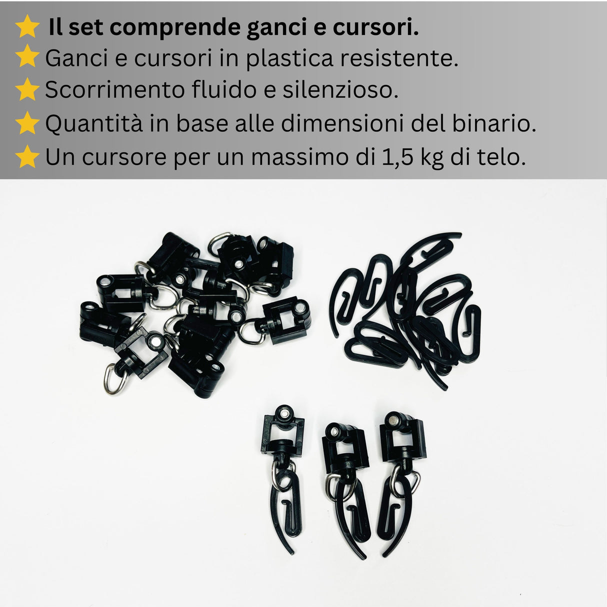Binario Doppio per Tende, color Nero Opaco, a Parete – Misure Personalizzate, Design Moderno e Funzionale acquistare Binario Doppio per Tende, color Nero Opaco, a Parete – Misure Personalizzate, Design Moderno e Funzionale — Foto