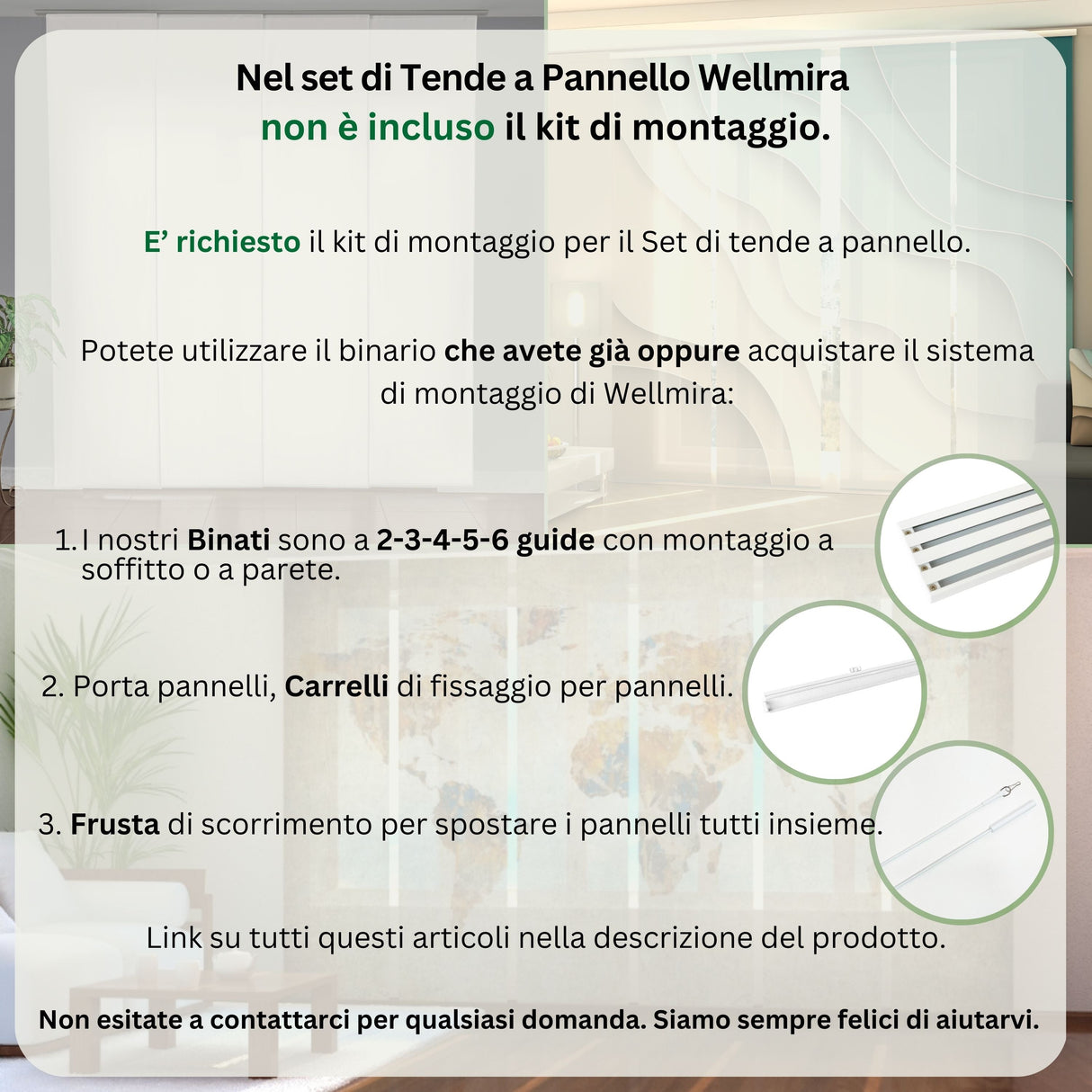 Set di 6 Tende a Pannello Abeti Bianchi acquistare Set di 6 Tende a Pannello Abeti Bianchi — Foto