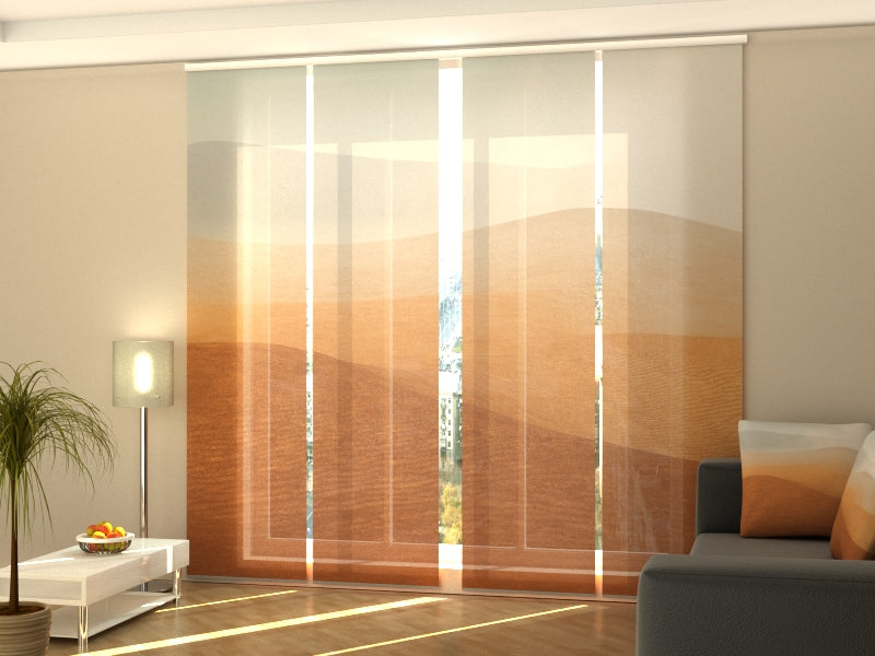 Set di 4 Tende a Pannello Silenzio nel Deserto del Sahara acquistare Set di 4 Tende a Pannello Silenzio nel Deserto del Sahara — Foto