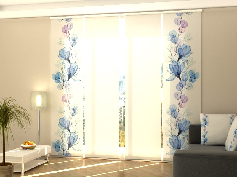 Set di 4 Tende a Pannello Magnolia ed Eucalipto ad Acquerello acquistare Set di 4 Tende a Pannello Magnolia ed Eucalipto ad Acquerello — Foto