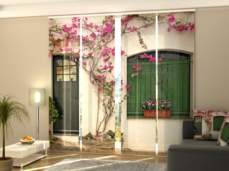 Set di 4 Tende a Pannello Sfondo di Fiori acquistare Set di 4 Tende a Pannello Sfondo di Fiori — Foto