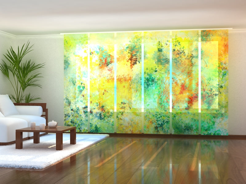 Set di 6 Tende a Pannello Astrazione di Sfumature Colorate acquistare Set di 6 Tende a Pannello Astrazione di Sfumature Colorate — Foto