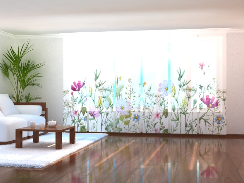 Set di 6 Tende a Pannello Meravigliosi Fiori Selvatici acquistare Set di 6 Tende a Pannello Meravigliosi Fiori Selvatici — Foto