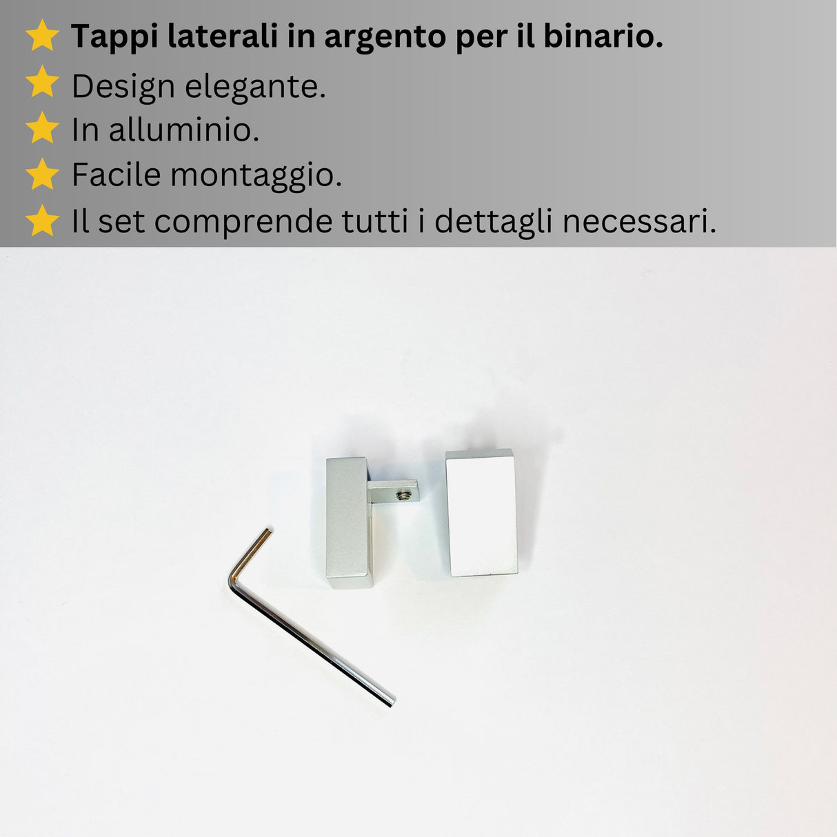 Binario per Tende, Singolo, color Argento, a Parete – Misure Personalizzate, Design Moderno ed Elegante acquistare Binario per Tende, Singolo, color Argento, a Parete – Misure Personalizzate, Design Moderno ed Elegante — Foto