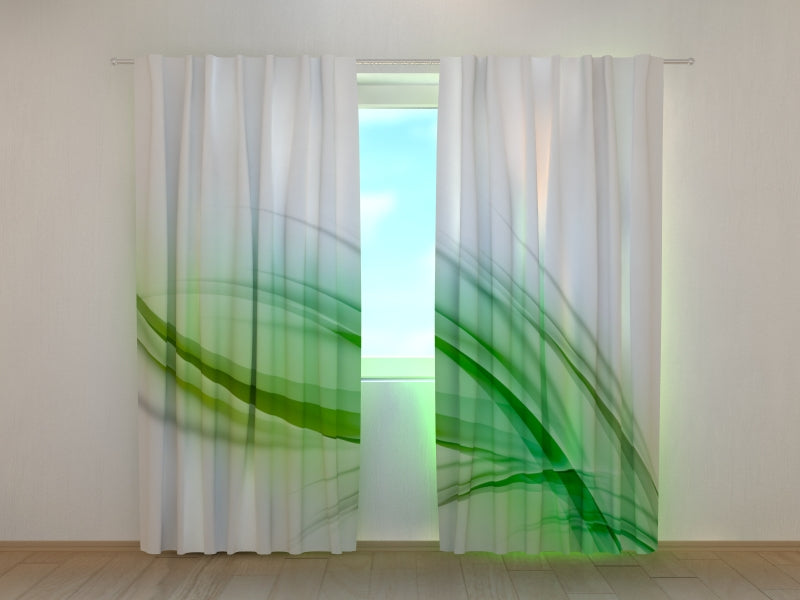 Foto Tende Foglia Verde Astratta acquistare Foto Tende Foglia Verde Astratta — Foto