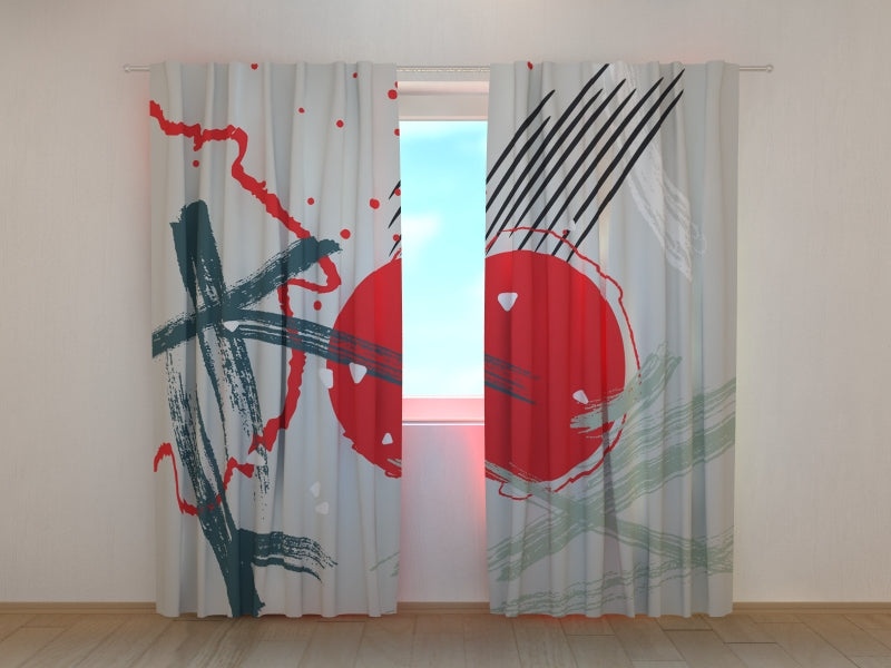 Foto Tende Sole Rosso Astratto Cinese acquistare Foto Tende Sole Rosso Astratto Cinese — Foto