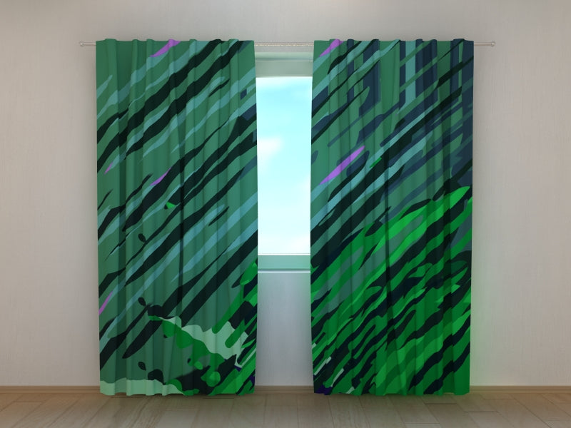 Foto Tende Graziosa Illustrazione Verde acquistare Foto Tende Graziosa Illustrazione Verde — Foto