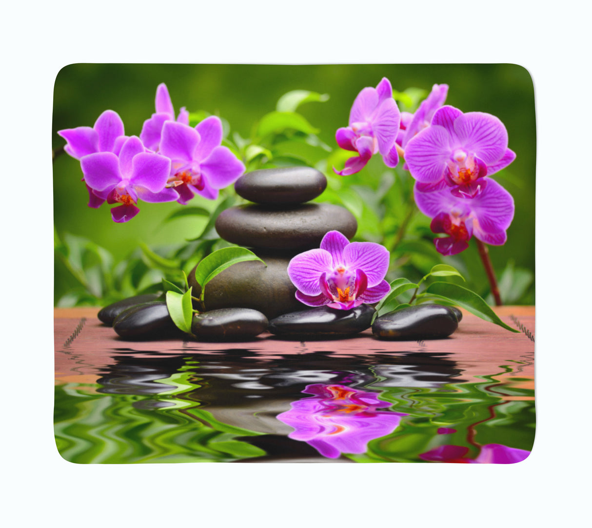 Coperta in Flanella Orchidee in Giardino acquistare Coperta in Flanella Orchidee in Giardino — Foto