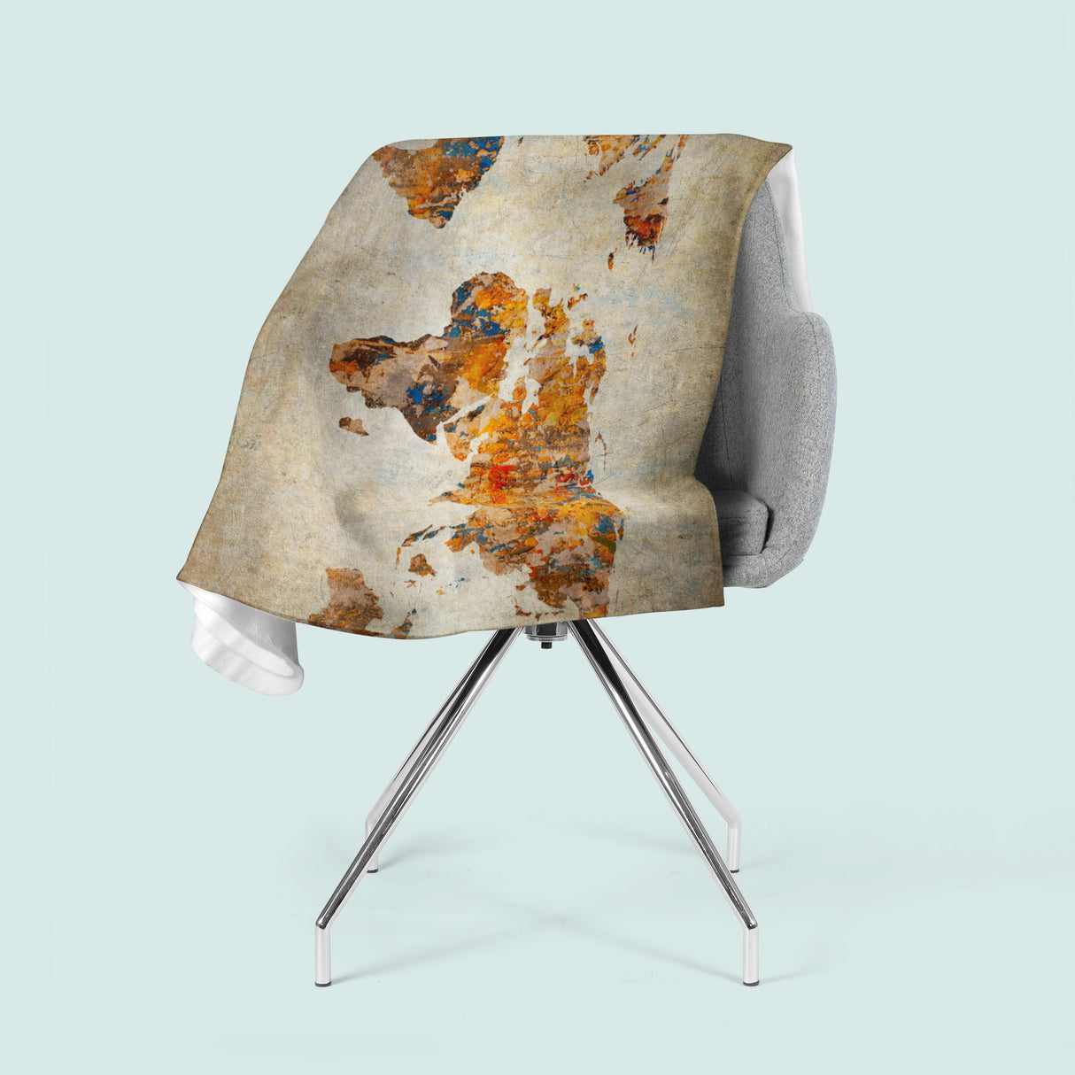 Coperta in Flanella Mappa del Mondo Grunge acquistare Coperta in Flanella Mappa del Mondo Grunge — Foto