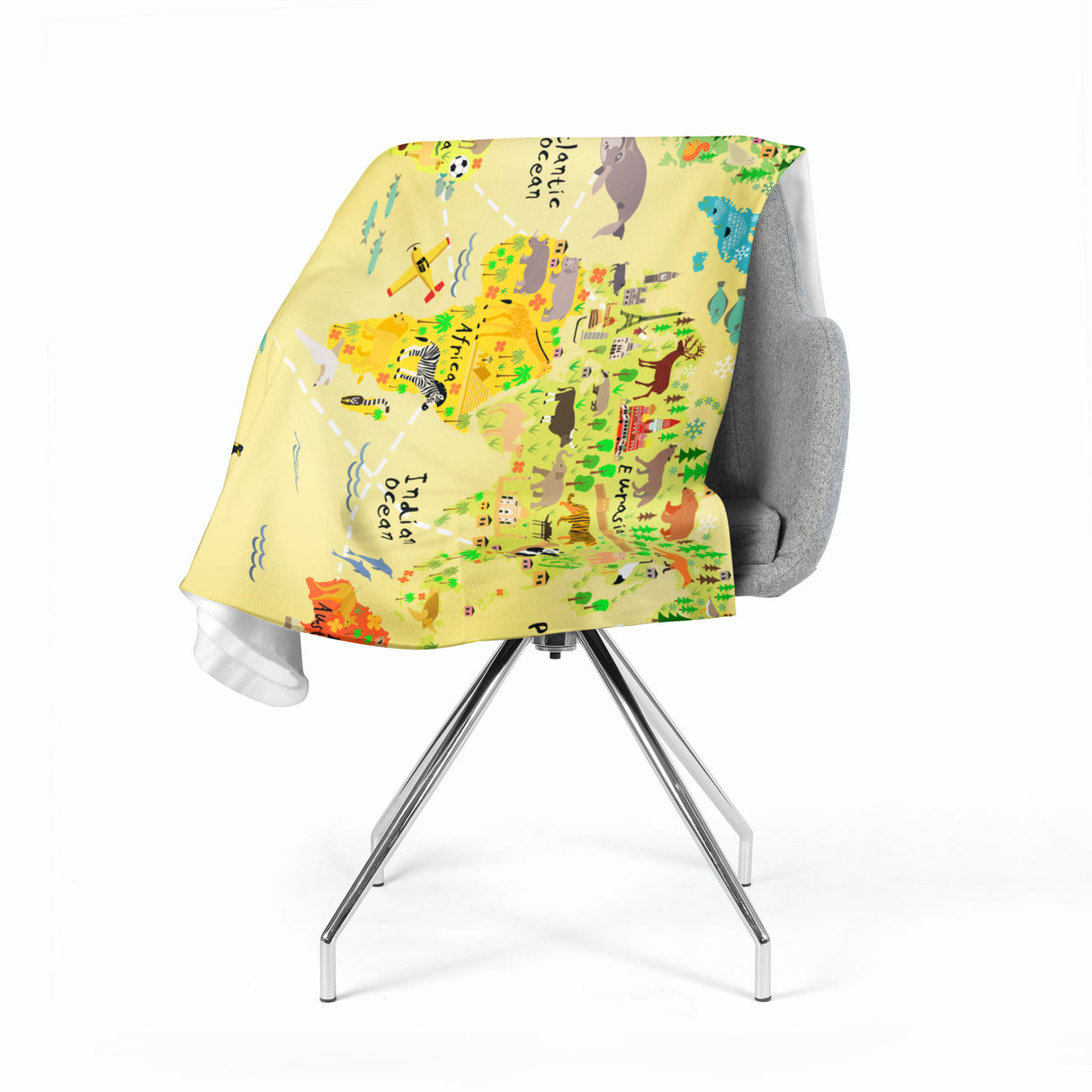 Coperta in Flanella Mappa per Bambini acquistare Coperta in Flanella Mappa per Bambini — Foto