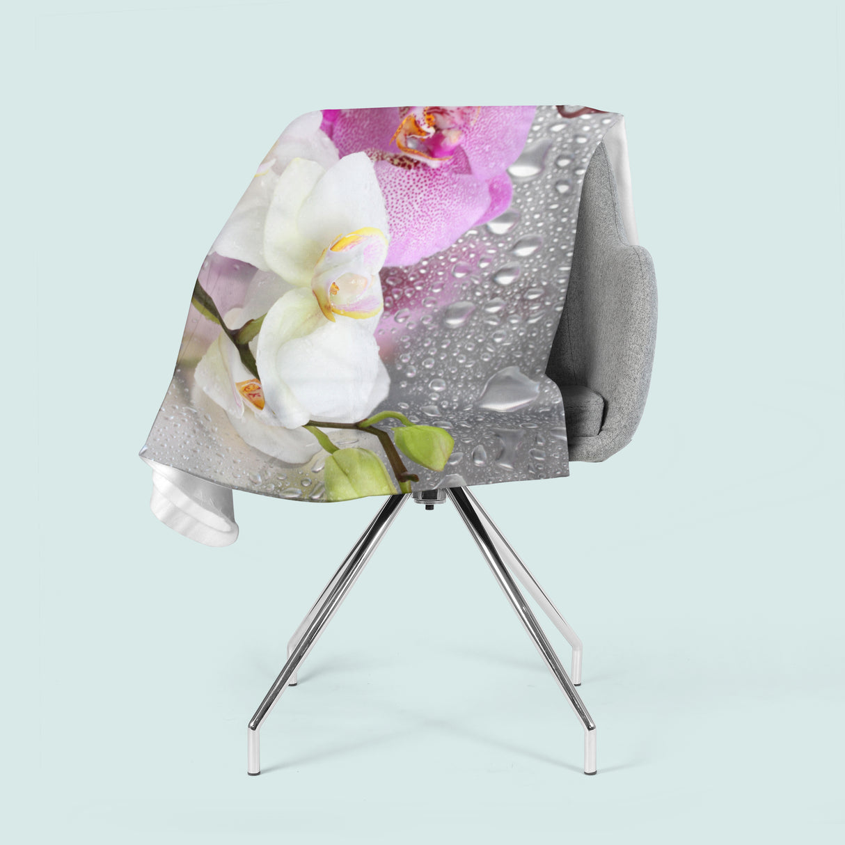 Coperta in Flanella Orchidee e Pioggia acquistare Coperta in Flanella Orchidee e Pioggia — Foto