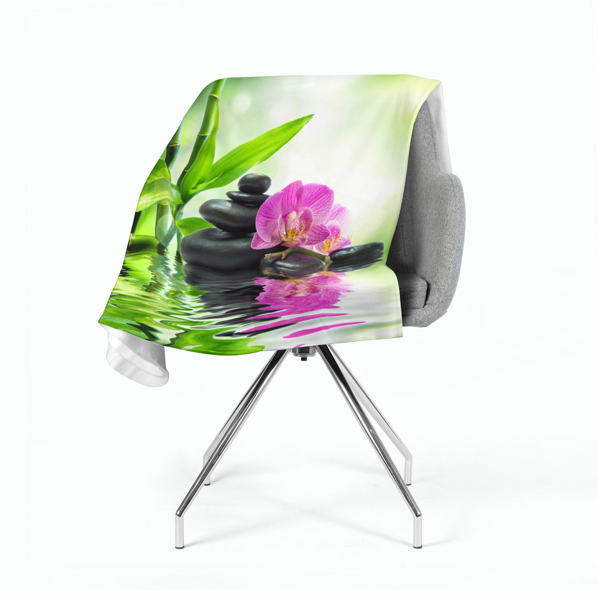 Coperta in Flanella Orchidee sotto al Sole acquistare Coperta in Flanella Orchidee sotto al Sole — Foto