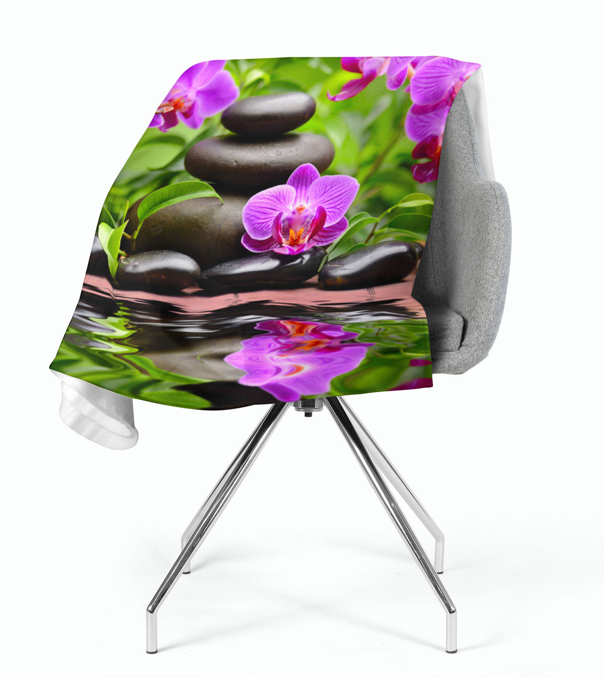 Coperta in Flanella Orchidee in Giardino acquistare Coperta in Flanella Orchidee in Giardino — Foto