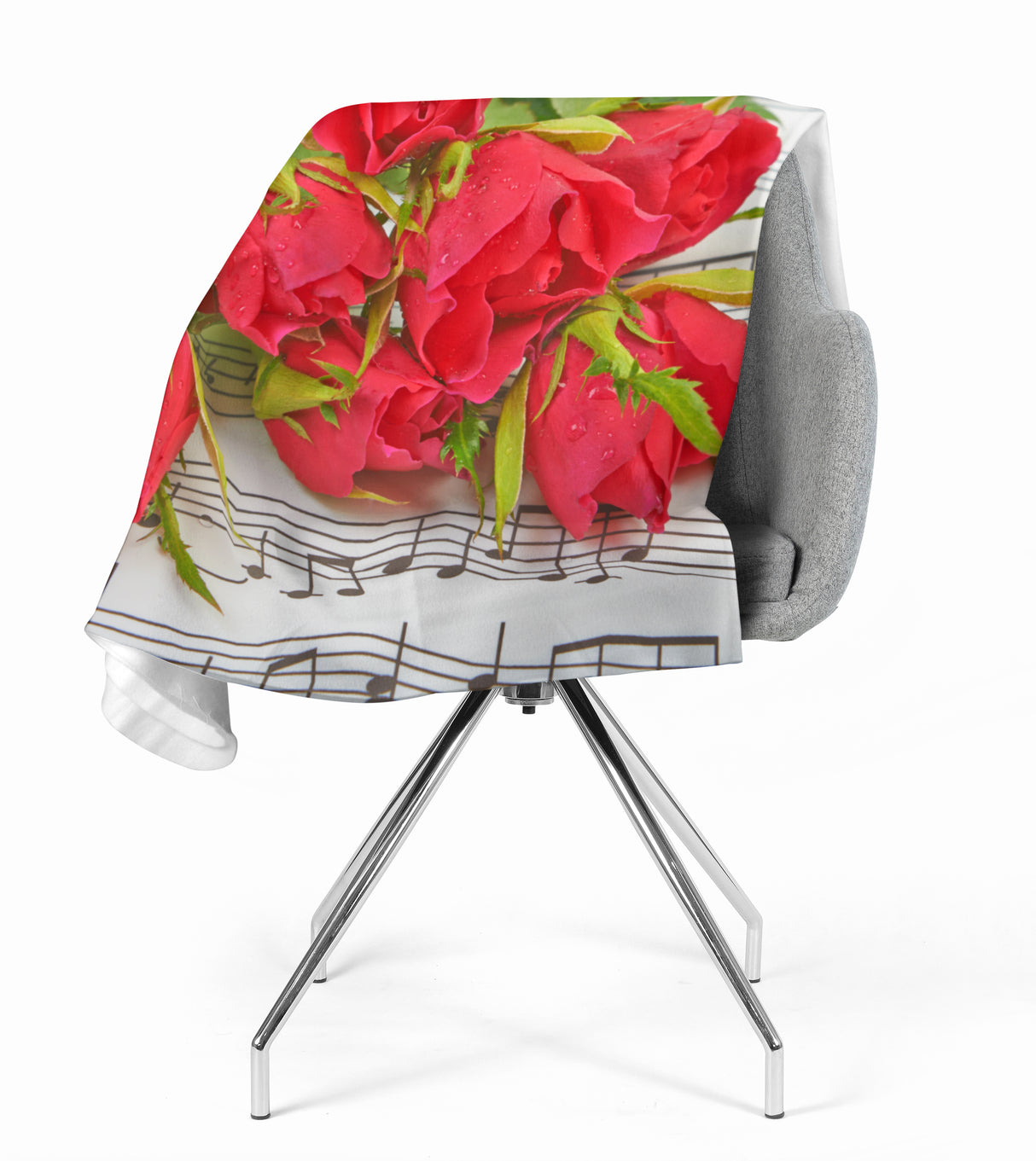 Coperta in Flanella Rose e Note acquistare Coperta in Flanella Rose e Note — Foto