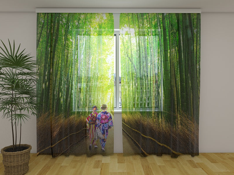 Foto Tende Foresta di Bambù di Arashiyama acquistare Foto Tende Foresta di Bambù di Arashiyama — Foto