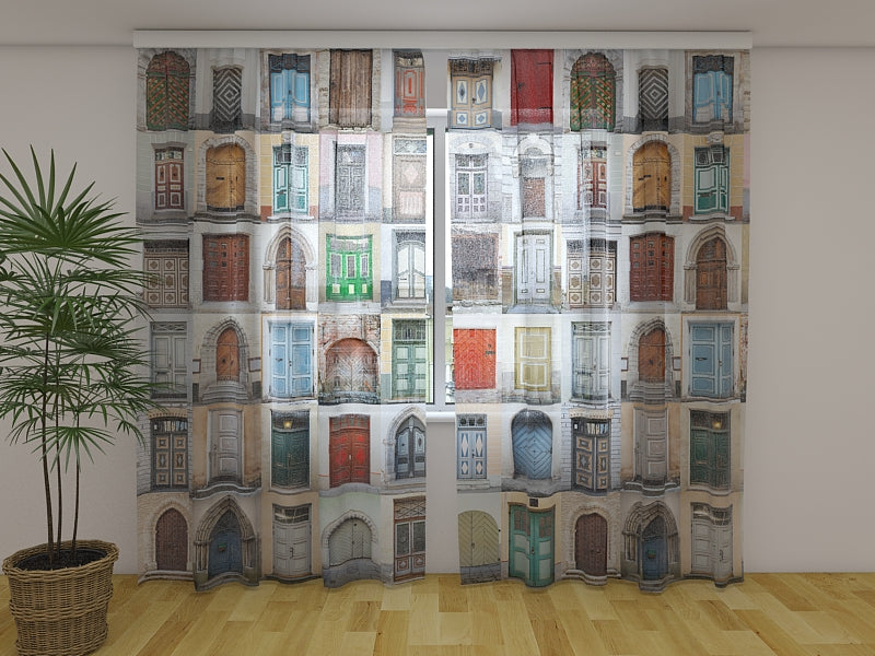 Foto Tende Vecchie Porte Colorate acquistare Foto Tende Vecchie Porte Colorate — Foto