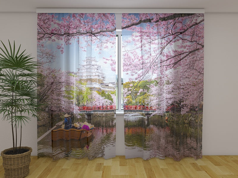 Foto Tende Primavera nel Castello Giapponese di Himeji acquistare Foto Tende Primavera nel Castello Giapponese di Himeji — Foto
