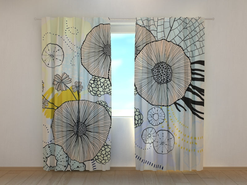 Foto Tende Favoloso Fiore Astratto acquistare Foto Tende Favoloso Fiore Astratto — Foto