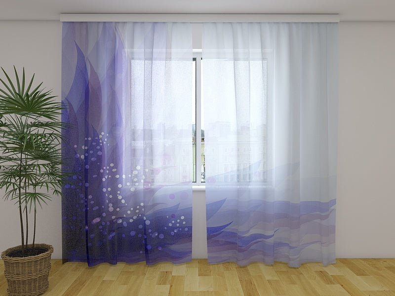 Foto Tende Fiore Blu Astratto acquistare Foto Tende Fiore Blu Astratto — Foto