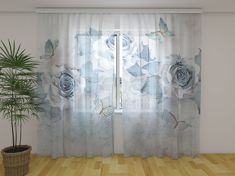 Foto Tende Farfalle e Rose Astratte acquistare Foto Tende Farfalle e Rose Astratte — Foto