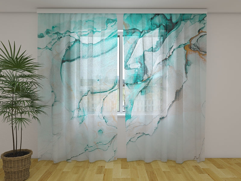Foto Tende Bella Astrazione Verde-Blu acquistare Foto Tende Bella Astrazione Verde-Blu — Foto