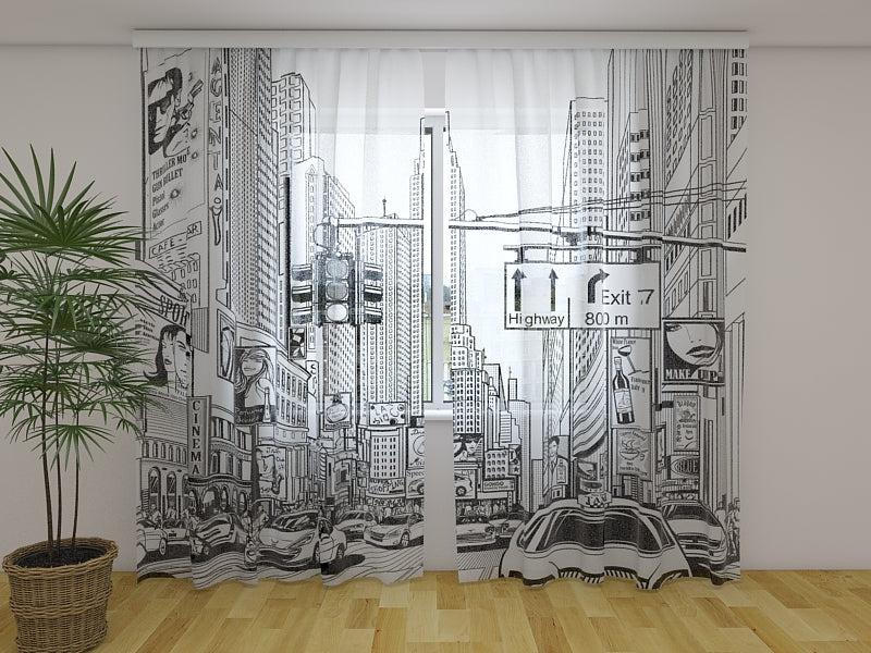 Foto Tende Cartoon Street di New York acquistare Foto Tende Cartoon Street di New York — Foto