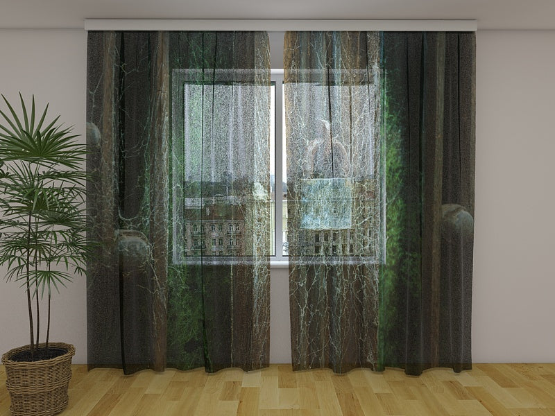 Foto Tende Ragnatela su una Vecchia Serratura acquistare Foto Tende Ragnatela su una Vecchia Serratura — Foto