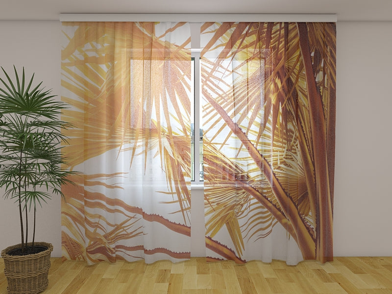 Foto Tende Foglie di Palma Color Rame acquistare Foto Tende Foglie di Palma Color Rame — Foto