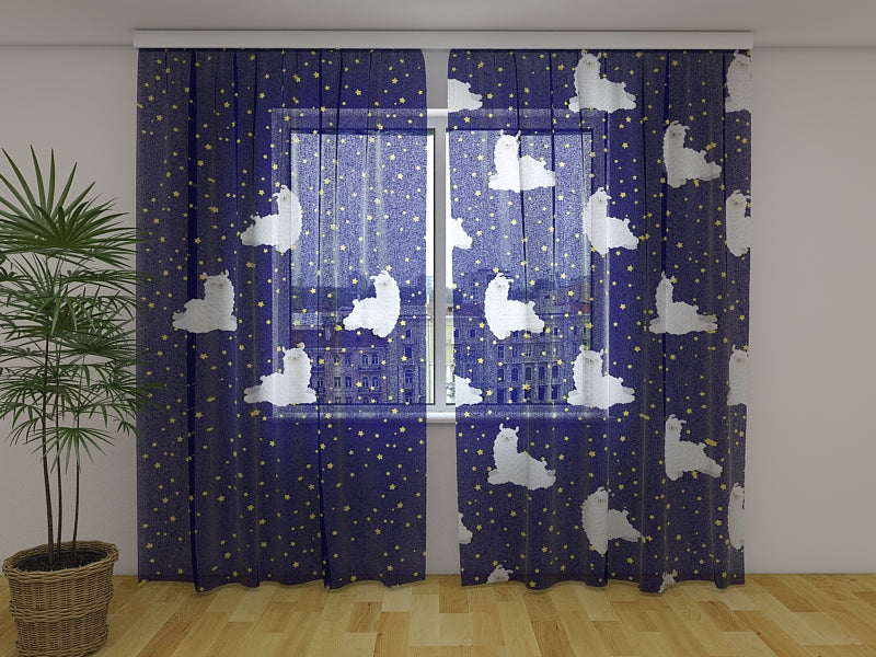 Foto Tende Pecore Carine e Stelle acquistare Foto Tende Pecore Carine e Stelle — Foto