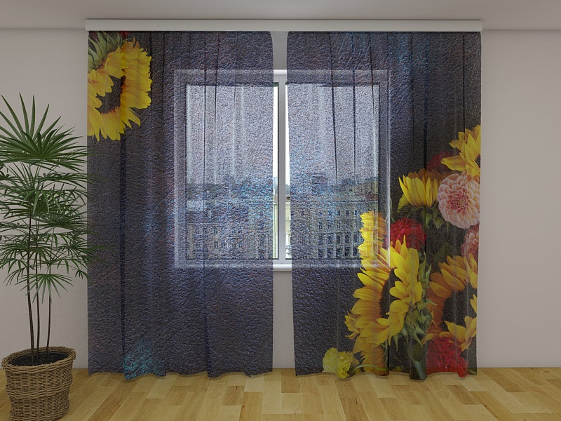 Foto Tende Dalie e Girasoli acquistare Foto Tende Dalie e Girasoli — Foto