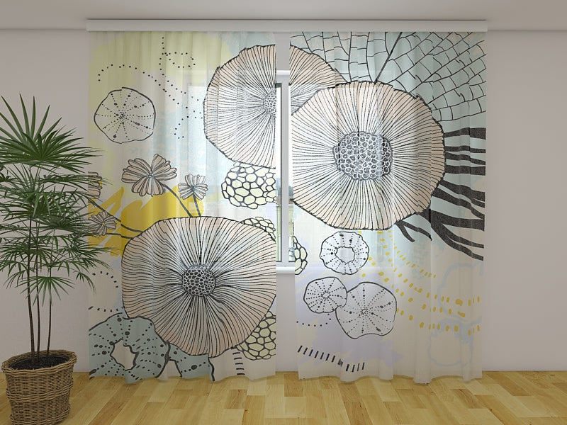 Foto Tende Favoloso Fiore Astratto acquistare Foto Tende Favoloso Fiore Astratto — Foto