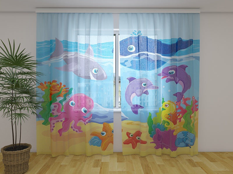 Foto Tende Abitanti del Mare Divertenti acquistare Foto Tende Abitanti del Mare Divertenti — Foto