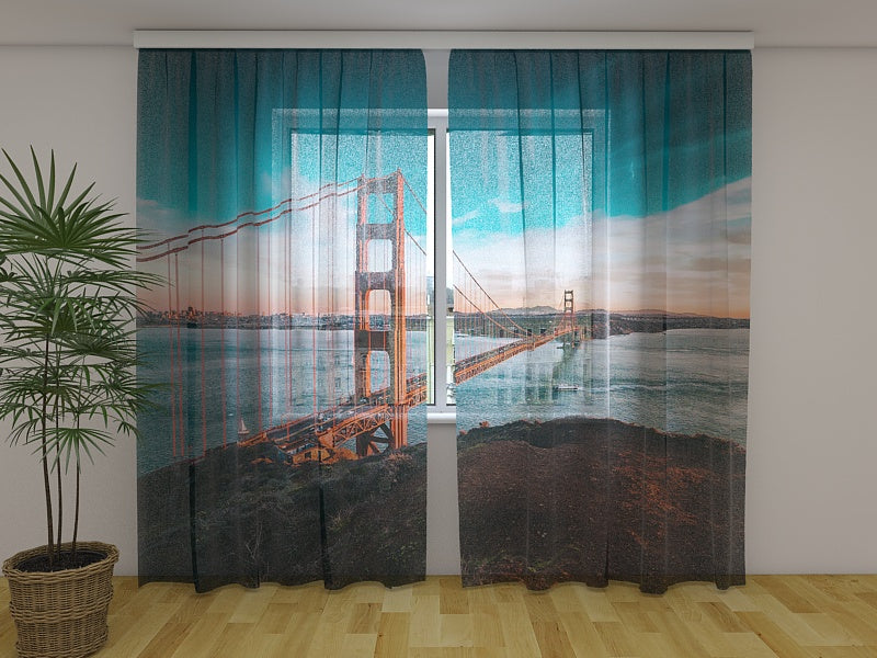 Foto Tende Golden Gate Bridge all'Alba acquistare Foto Tende Golden Gate Bridge all'Alba — Foto