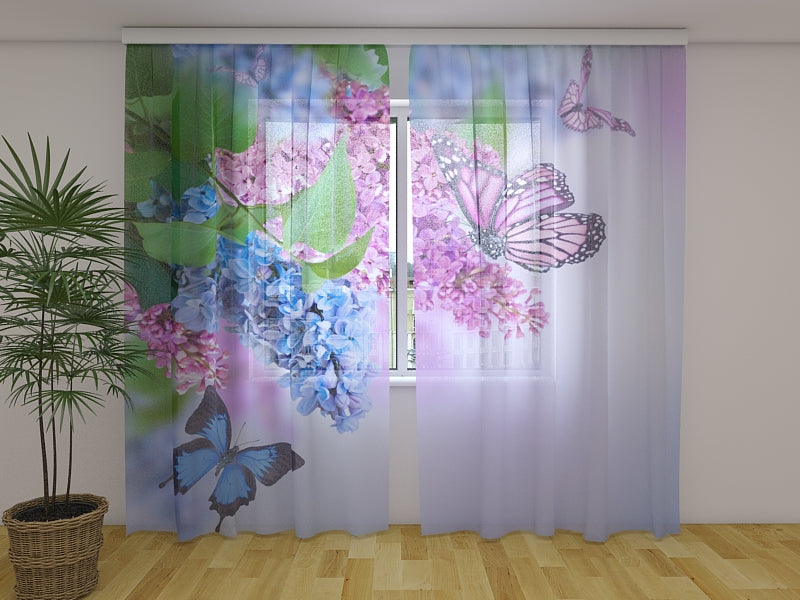 Foto Tende Lillà e Farfalle acquistare Foto Tende Lillà e Farfalle — Foto