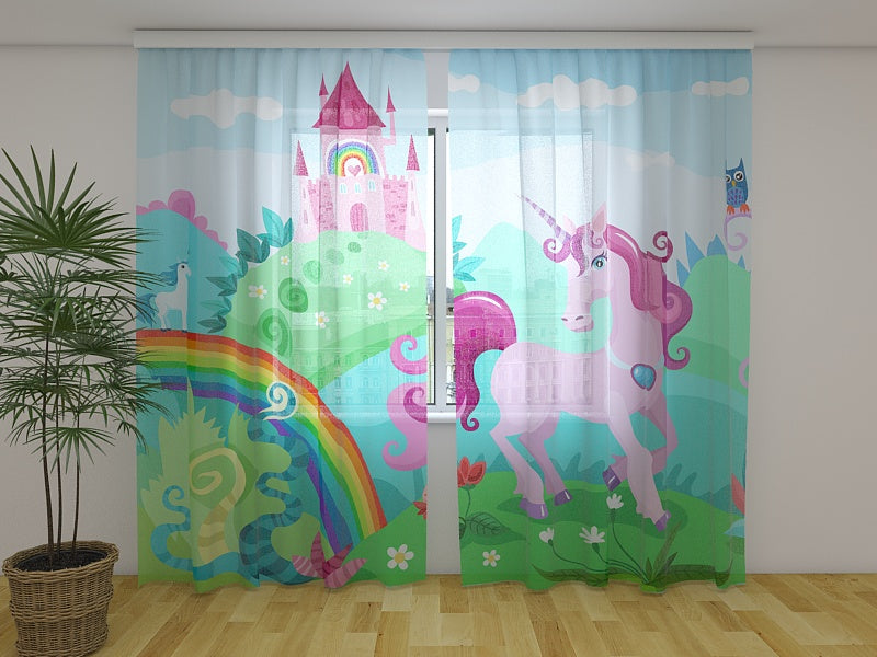 Foto Tende Paese Magico e Unicorno acquistare Foto Tende Paese Magico e Unicorno — Foto