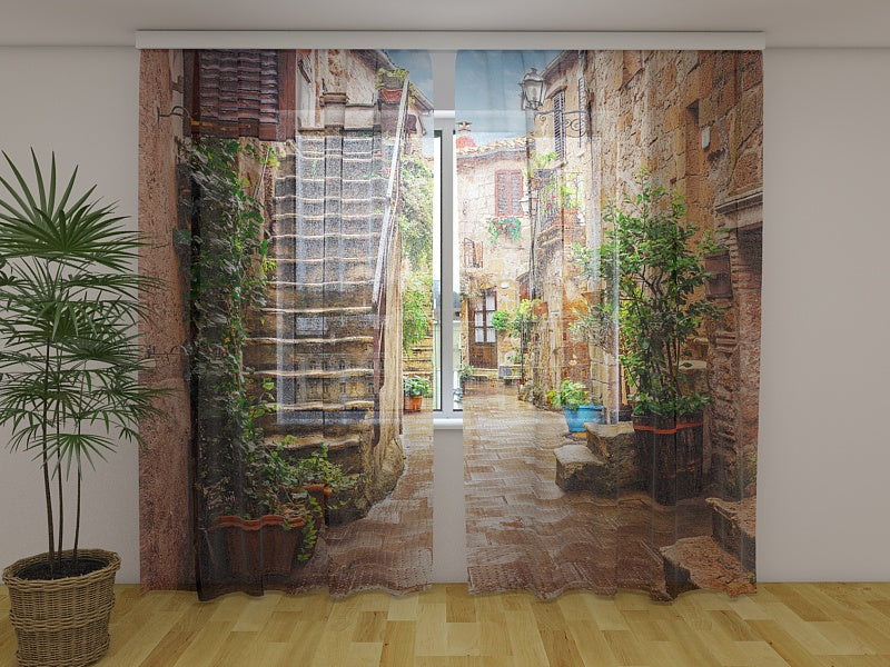 Foto Tende Vecchio Vicolo in Toscana acquistare Foto Tende Vecchio Vicolo in Toscana — Foto