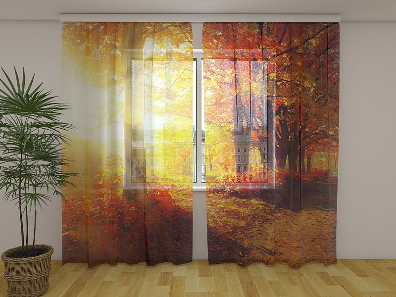 Foto Tende Giornata di Sole nel Parco d'Autunno acquistare Foto Tende Giornata di Sole nel Parco d'Autunno — Foto