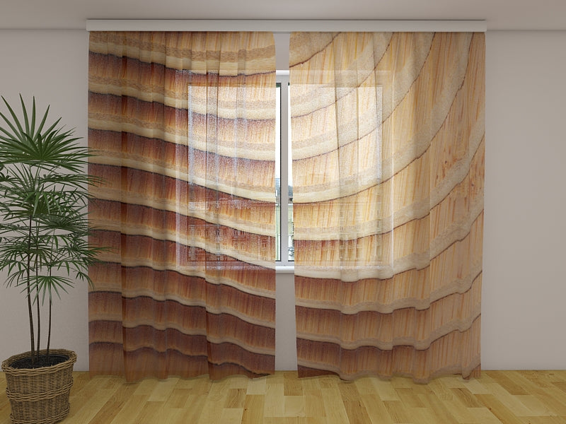 Foto Tende Onde Astratte di Legno acquistare Foto Tende Onde Astratte di Legno — Foto