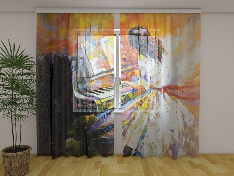 Foto Tende Bellissima Pianista acquistare Foto Tende Bellissima Pianista — Foto