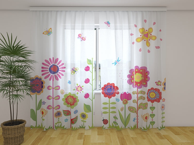 Foto Tende Fiori e Sole acquistare Foto Tende Fiori e Sole — Foto