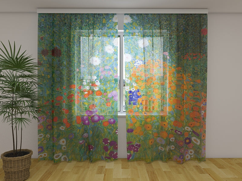 Foto Tende Gustav Klimt Giardino Fiorito acquistare Foto Tende Gustav Klimt Giardino Fiorito — Foto