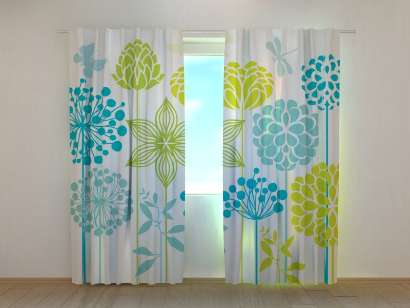 Foto Tende Fiori Stilizzati acquistare Foto Tende Fiori Stilizzati — Foto