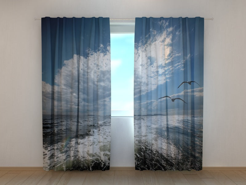 Foto Tende Gabbiani sopra il Mare Bianco acquistare Foto Tende Gabbiani sopra il Mare Bianco — Foto