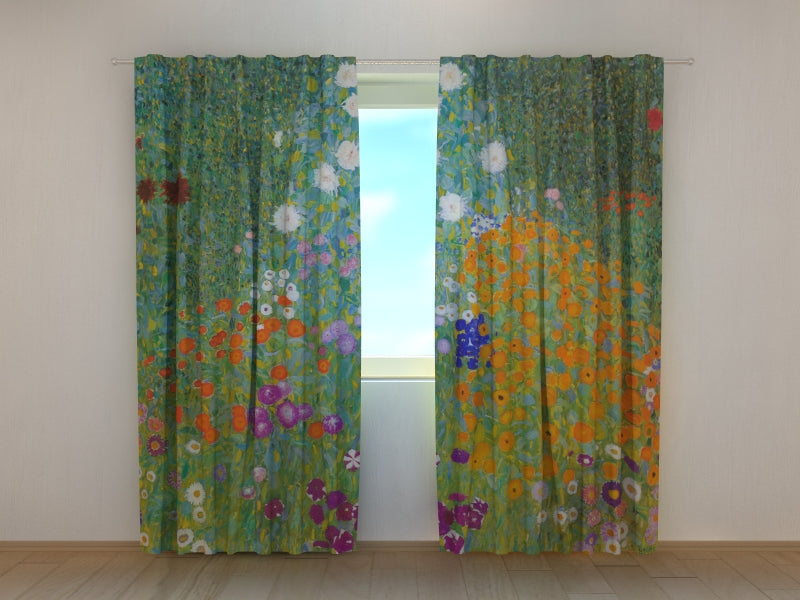 Foto Tende Gustav Klimt Giardino Fiorito acquistare Foto Tende Gustav Klimt Giardino Fiorito — Foto