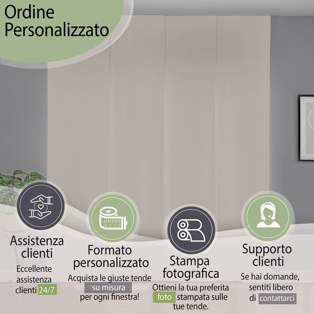 Tenda a Pannello Bianca Blackout acquistare Tenda a Pannello Bianca Blackout — Foto